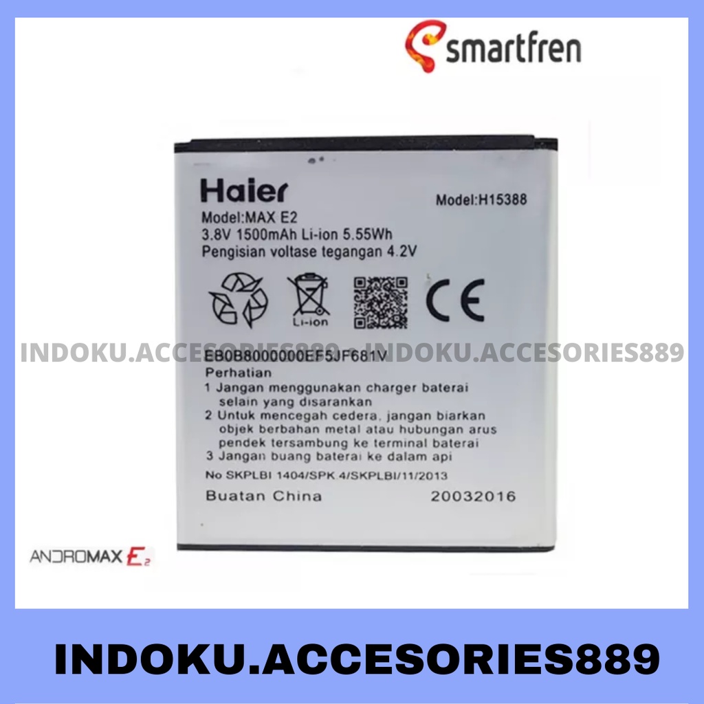 Baterai Smarfen Andromax E2/Q B16C2H/H15388 Original 99%