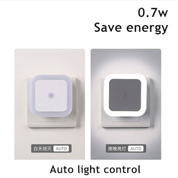 Lampu Tidur LED Otomatis dengan Sensor Induksi Plug US untuk Kamar