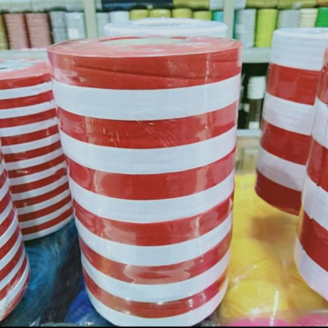 

Pita satin bendera / merah putih ukuran 1 inch