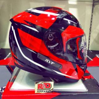 Paket ganteng / helm kyt k2rider upgrade flat visor