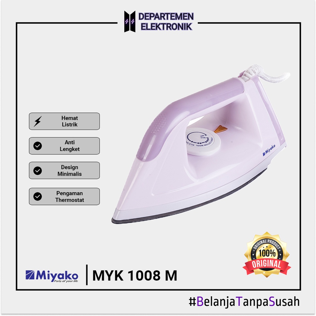 Miyako EI 1008 M Strika / Setrika MURAH BANGET / GARANSI RESMI