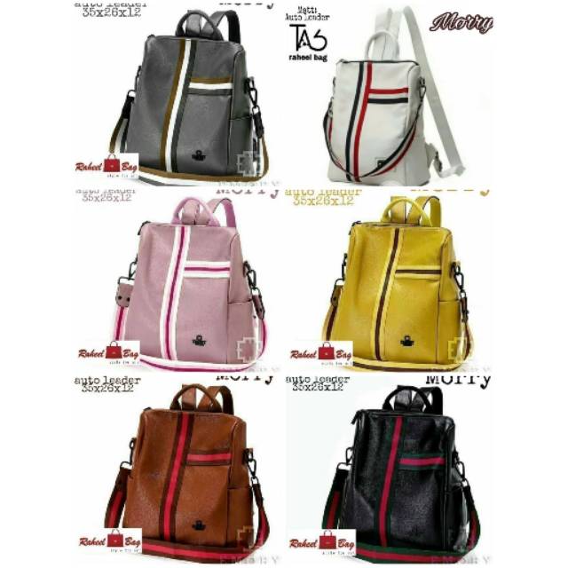 TAS RANSEL BESAR KULIAH KERJA WANITA SEKOLAH LAPTOP KULIT SINTETIS BACKPACK REPLIKA EMORY IMPORT