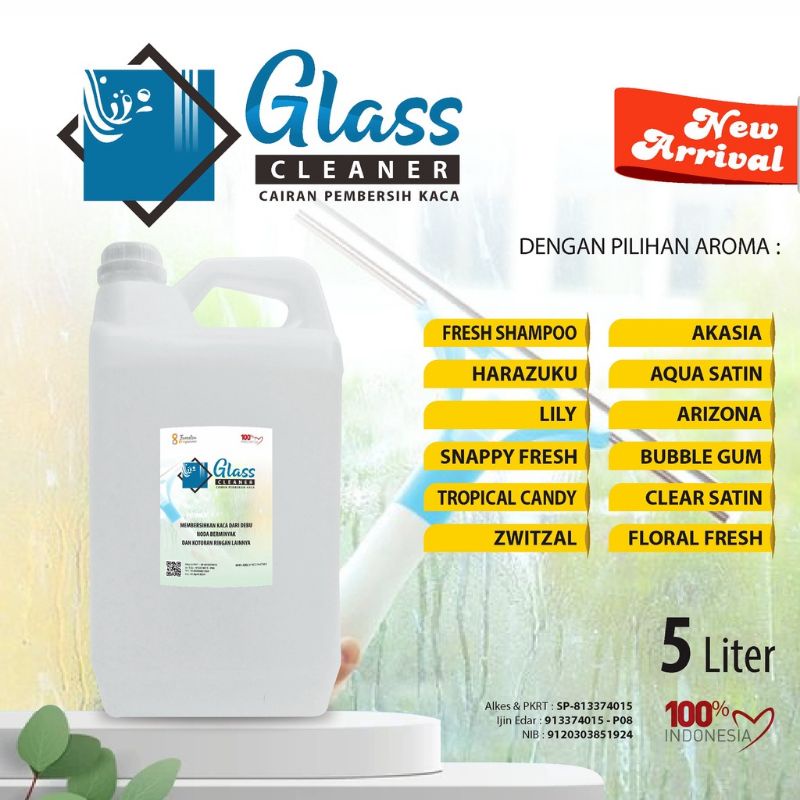 Pembersih Kaca aneka aroma wangi segar kemasa jurigen 5 liter