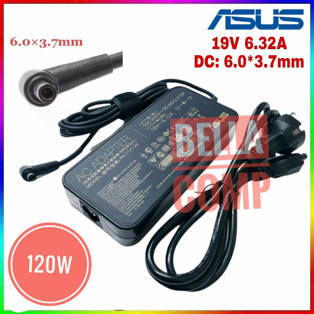 ASUS 19V 6.32A 120W 6.0*3.7mm AC Laptop Adapter Power Charger For ASUS TUF Gaming FX705GM FX705GE FX705GD FX505 FX505GD FX505GE