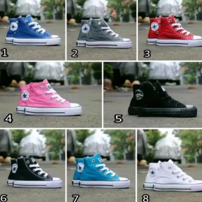 sepatu anak umur 1 tahun 2 3 4 5 6 7 8 9 10 11 12 13 14 converse anak
