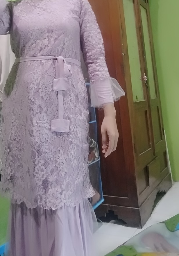 Gamis Maxi Larky / Brukat Komby Tile / Terlaris / Size S-m , L , Xl , Xxl