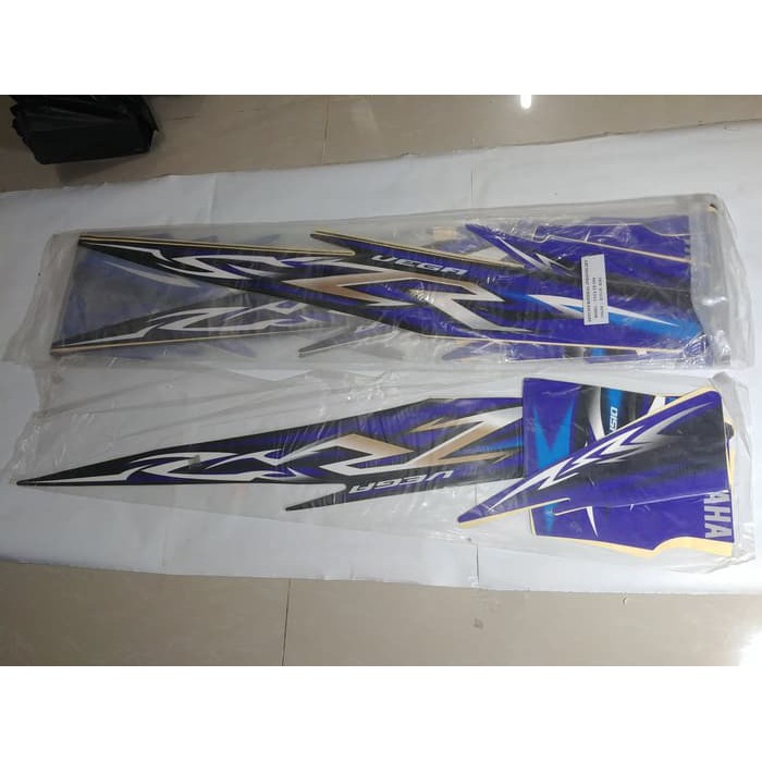 Stiker Bodi &amp; Lis Body &amp; Striping Vega Zr 2009 Hitam Biru