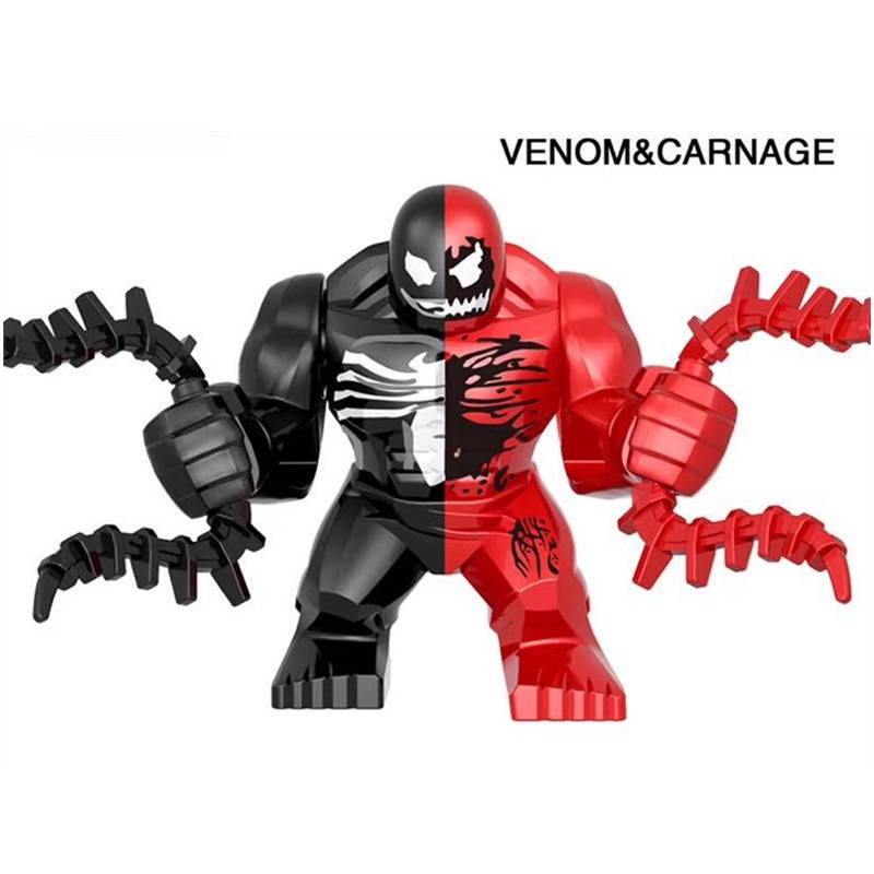 1pc Mainan Balok Bangunan Model Avengers Venom Spiderman Bahan ABS Untuk Hadiah Anak