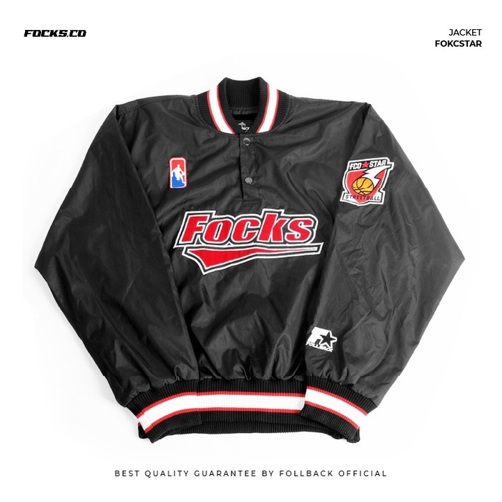 FOCKSTAR PULLOVER Vintage - Jaket Waterproof - Jaket Cagoule - Basketball Jacket