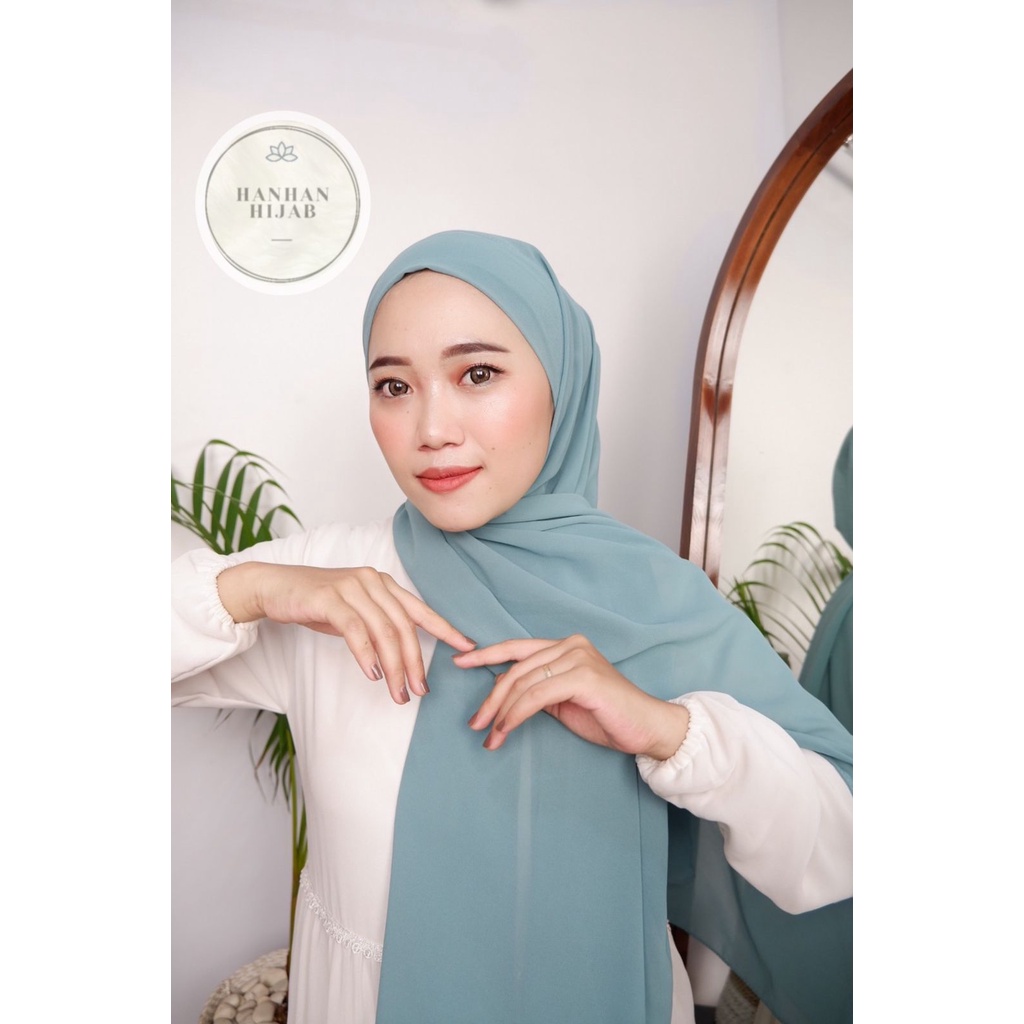 𝗛𝗮𝗻𝗵𝗮𝗻 𝗛𝗶𝗷𝗮𝗯 - (100K Get 4) Pashmina Instan Tali Malaysia Ceruty Babydoll