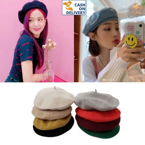 Topi Baret Korea / Baret Cap Hat / Topi Seniman / Topi Pelukis Korean Kpop Style Unisex Remaja Dewasa