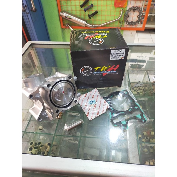 BLOK SEHER TWH RACING UKURAN 62MM HONDA PCX 150 VARIO 150 ORIGINAL TWH RACING