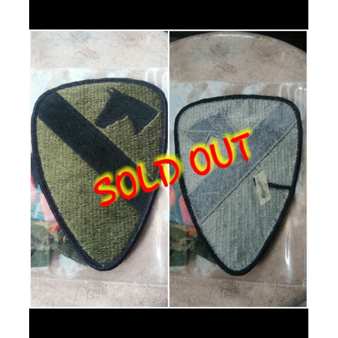 Patch 1st Cavalry Subdued Original for BDU or Jaket M65 Woodland Us Army