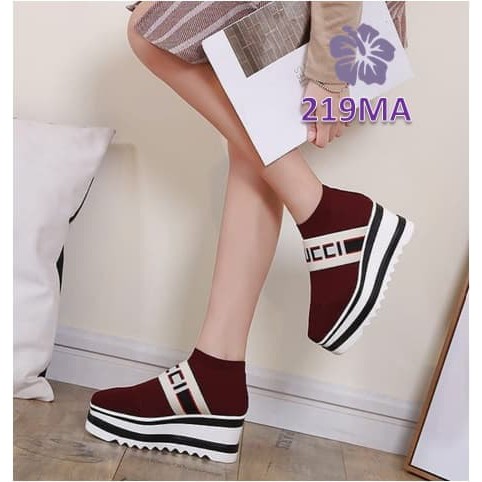 Terlaris {pg} Sepatu Wanita Boots Sock Gutji Band - 219 - , 36