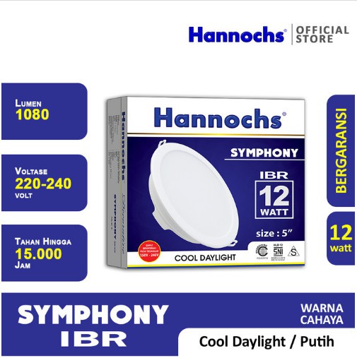 Lampu Downlight Hannochs Symphony 12W IBR / Inbow