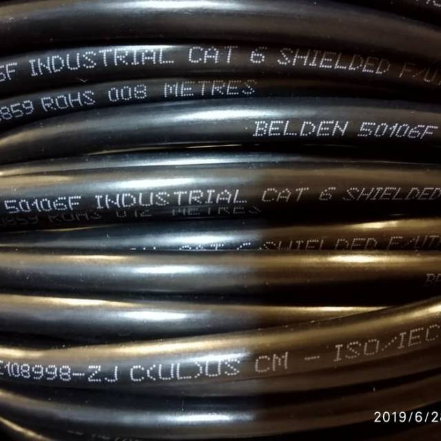 Belden Outdoor 30meter Cat 6 dicrimping rj45 STP Cat6 Belden Original 50106F Warna Hitam
