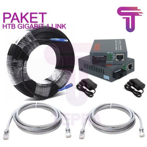 Paket Fiber Optic HTB GS03 200-300 M 1 Link Siap Pakai