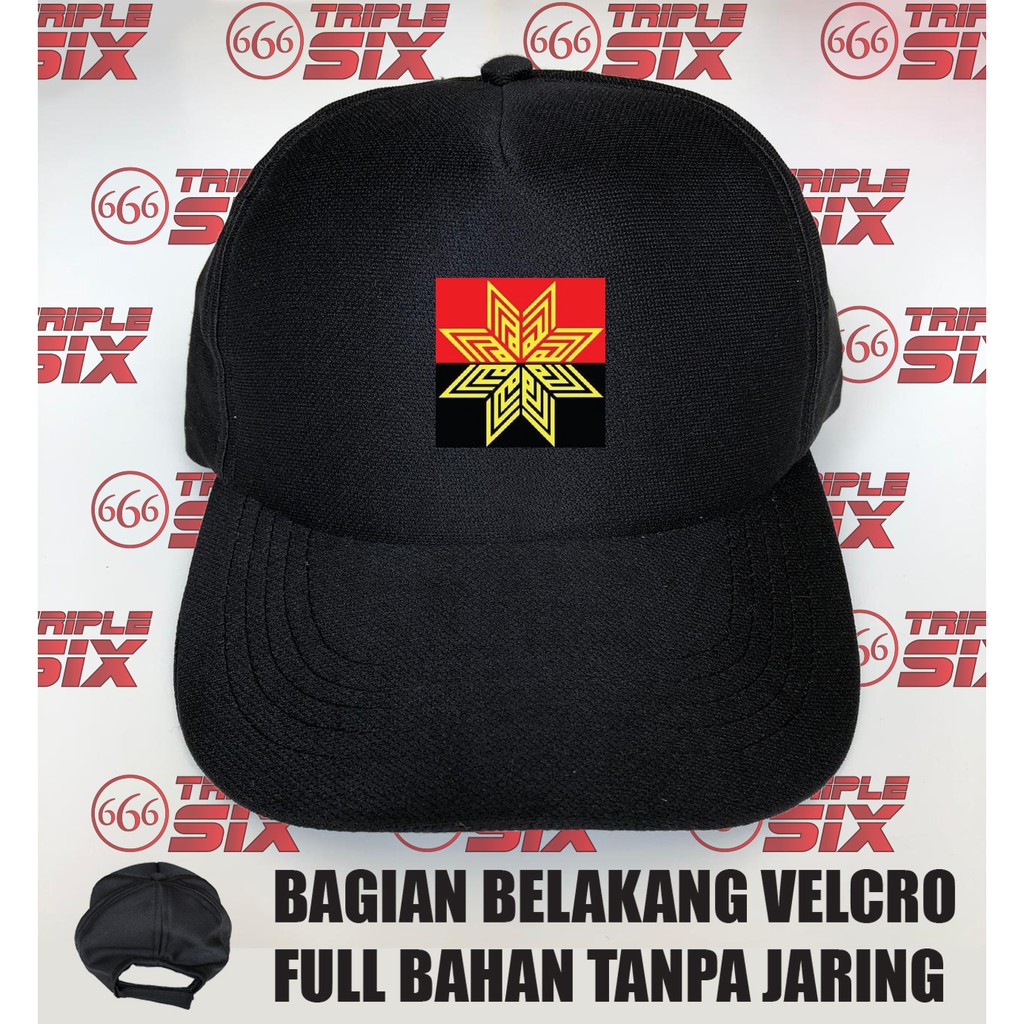Topi Full Kain Logo Bendera Bala Dewa 19 Republik Cinta