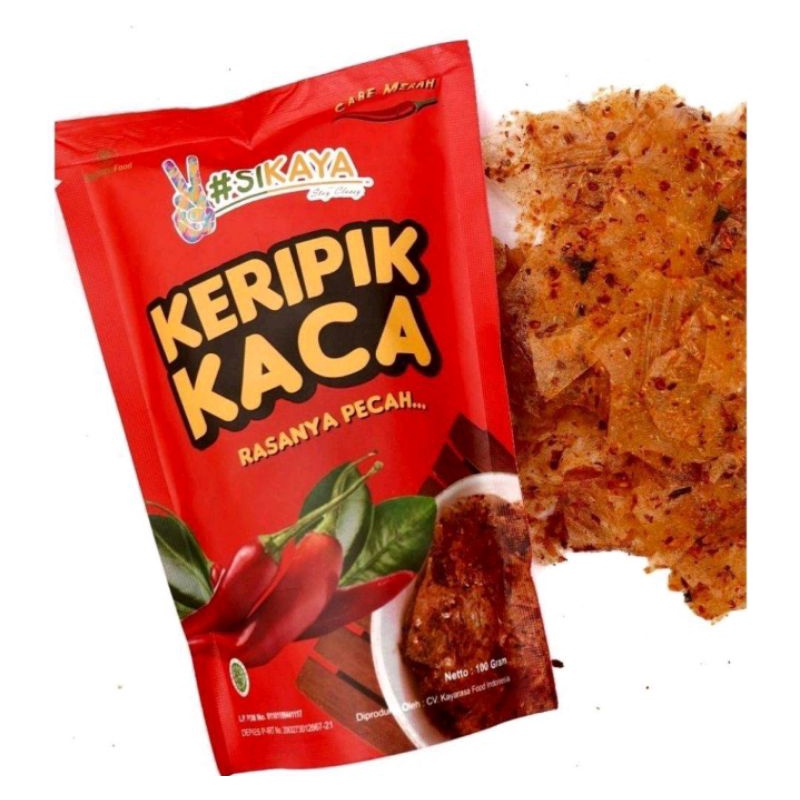 

Kakarak Food Sikaya Keripik Kaca Cabe merah