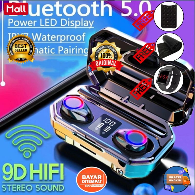 Headset Earphone Bluetooth Wireless M 12 Audio Bass