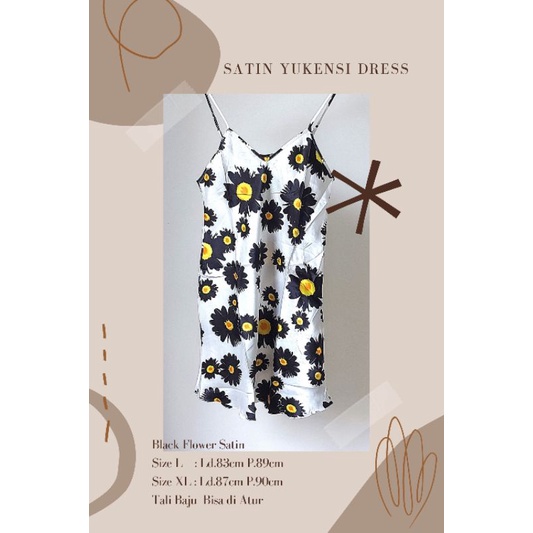 DRESS YUKENSI WANITA SATIN SIZE L XL