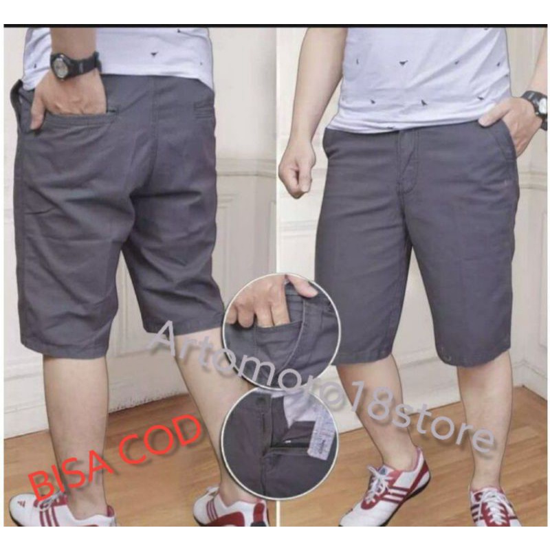 CELANA PENDEK CHINO PRIA || CELANA CHINO PRIA BAHAN KATUN DRIILL ||