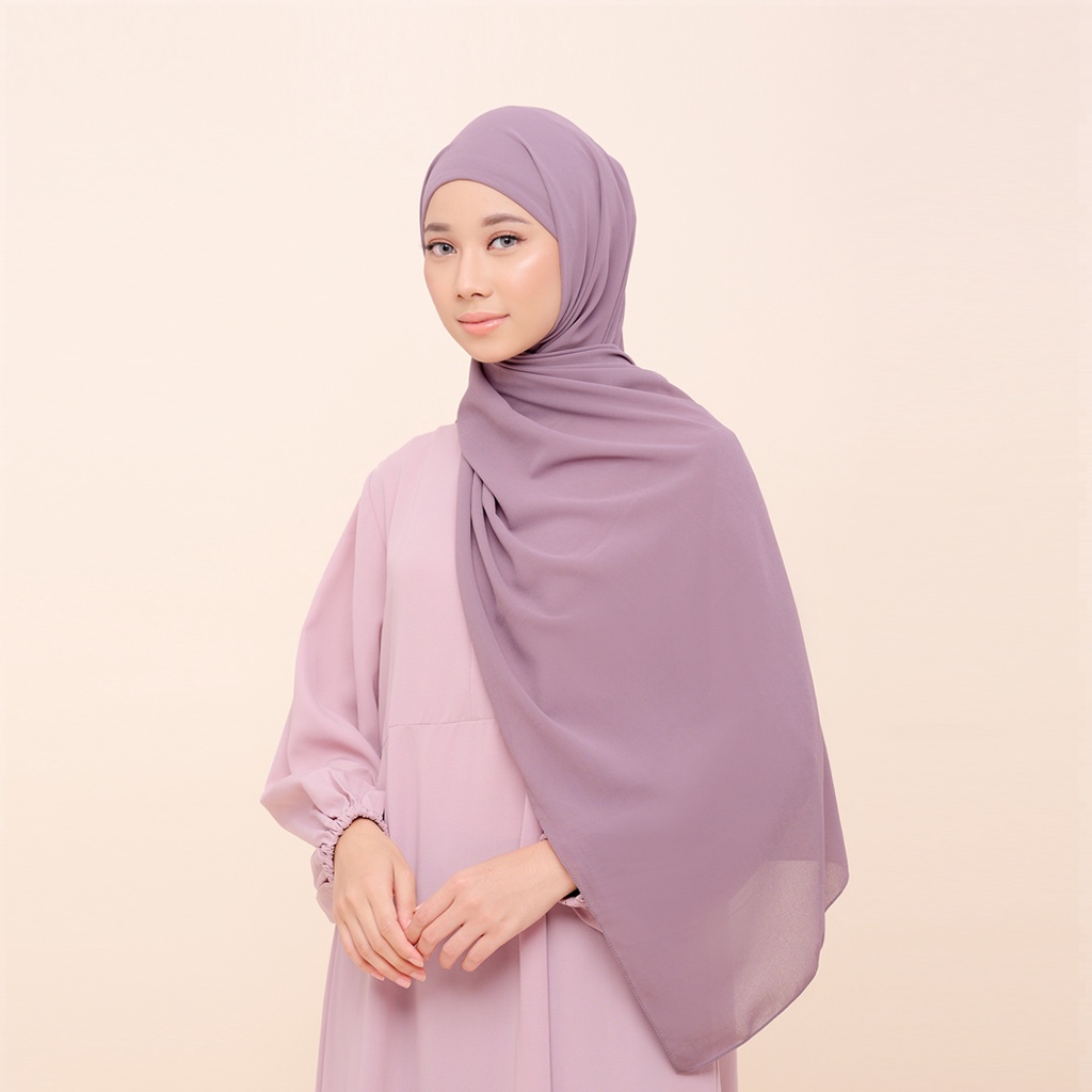 Clearance Sale - ZM Zaskia Mecca - Klavi Berry Truffle Pashmina