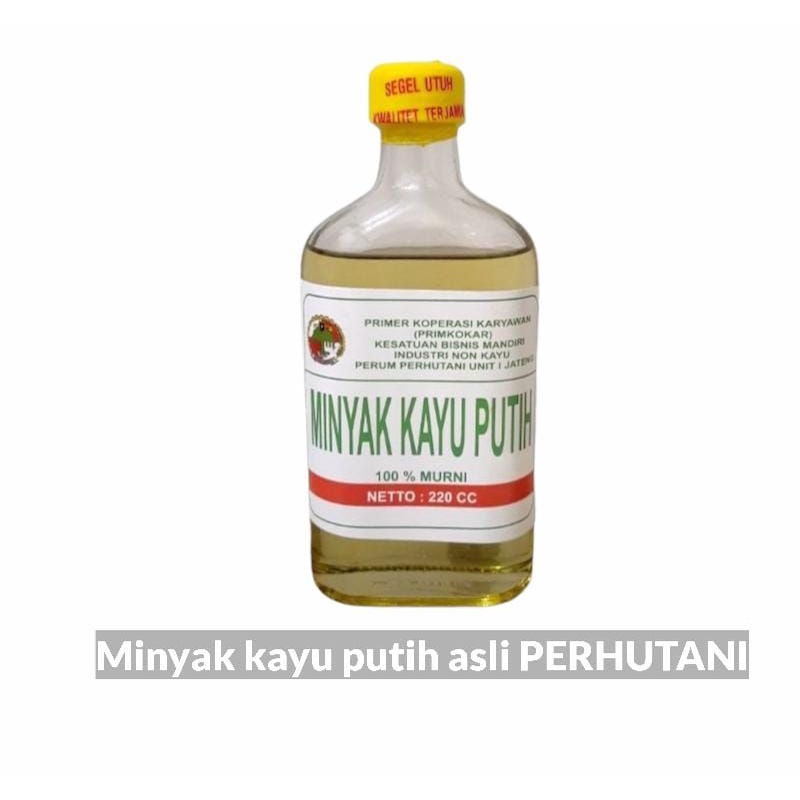 Minyak Kayu Putih Asli Perhutani 220cc/Minyak Kayu Putih Murni/Minyak Kesehatan