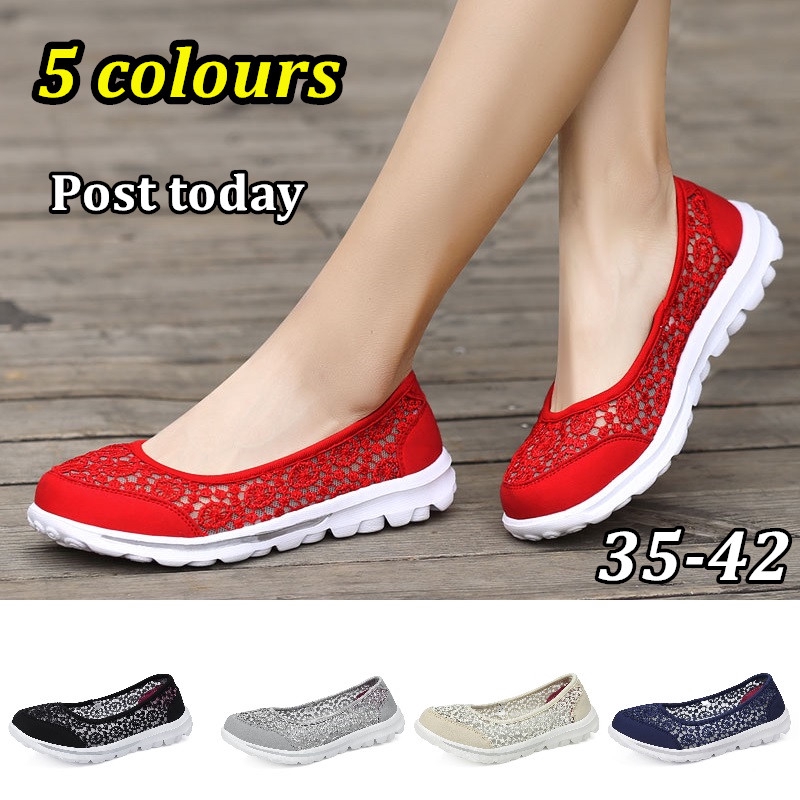  Sepatu  Sneakers Olahraga  Wanita  Bahan Mesh Breathable 