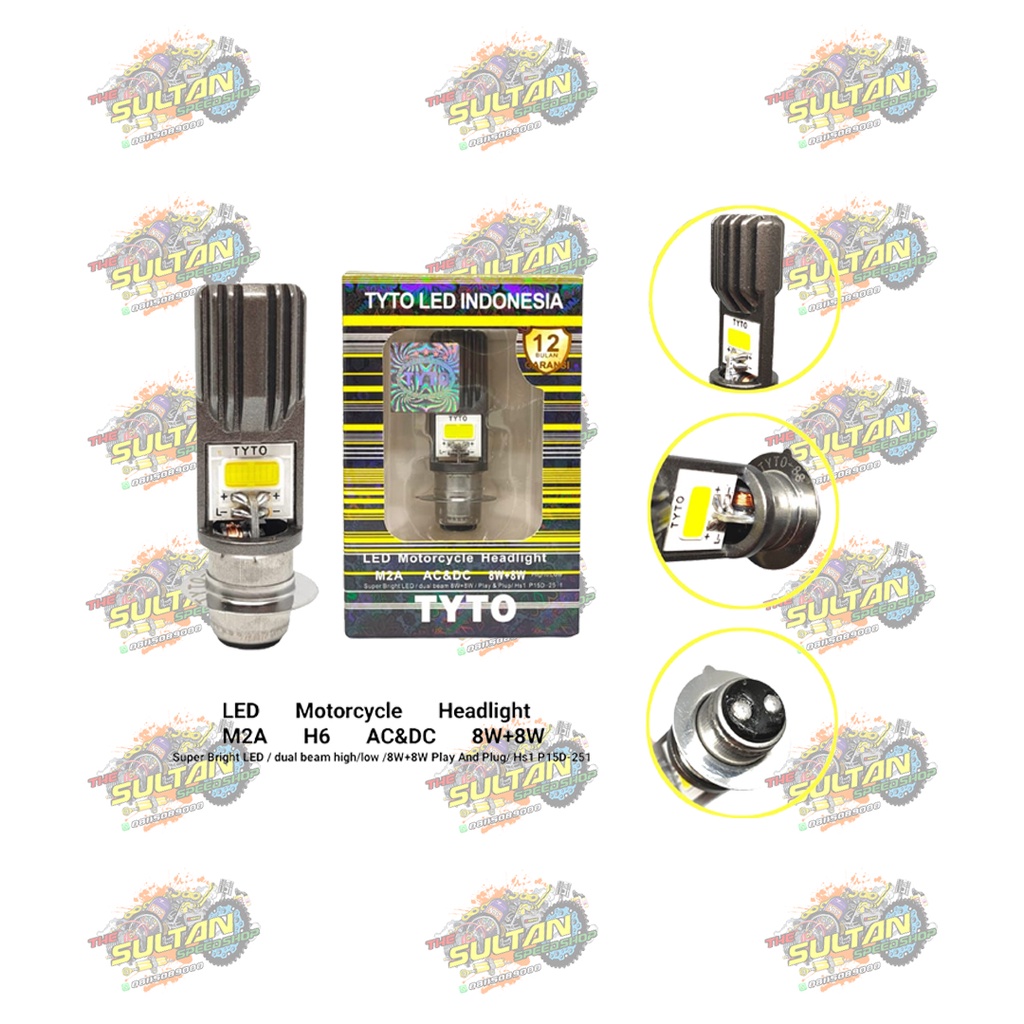 BOHLAM LAMPU DEPAN LED H6 BEBEK / MATIC TYTO M2A