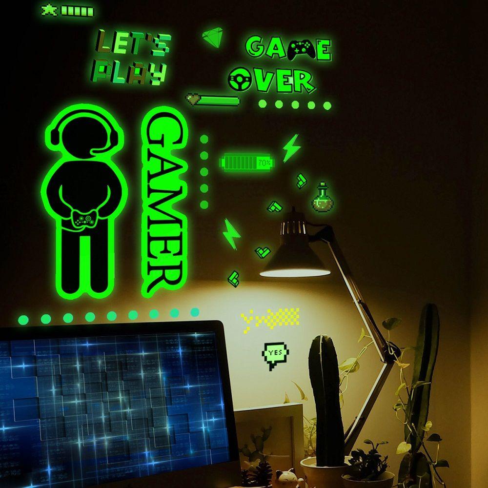 Top Luminous Wall Sticker Starry Sky Dekorasi Rumah Kreatif Cosmic Castle Game Handle Stickers Glow In The Dark