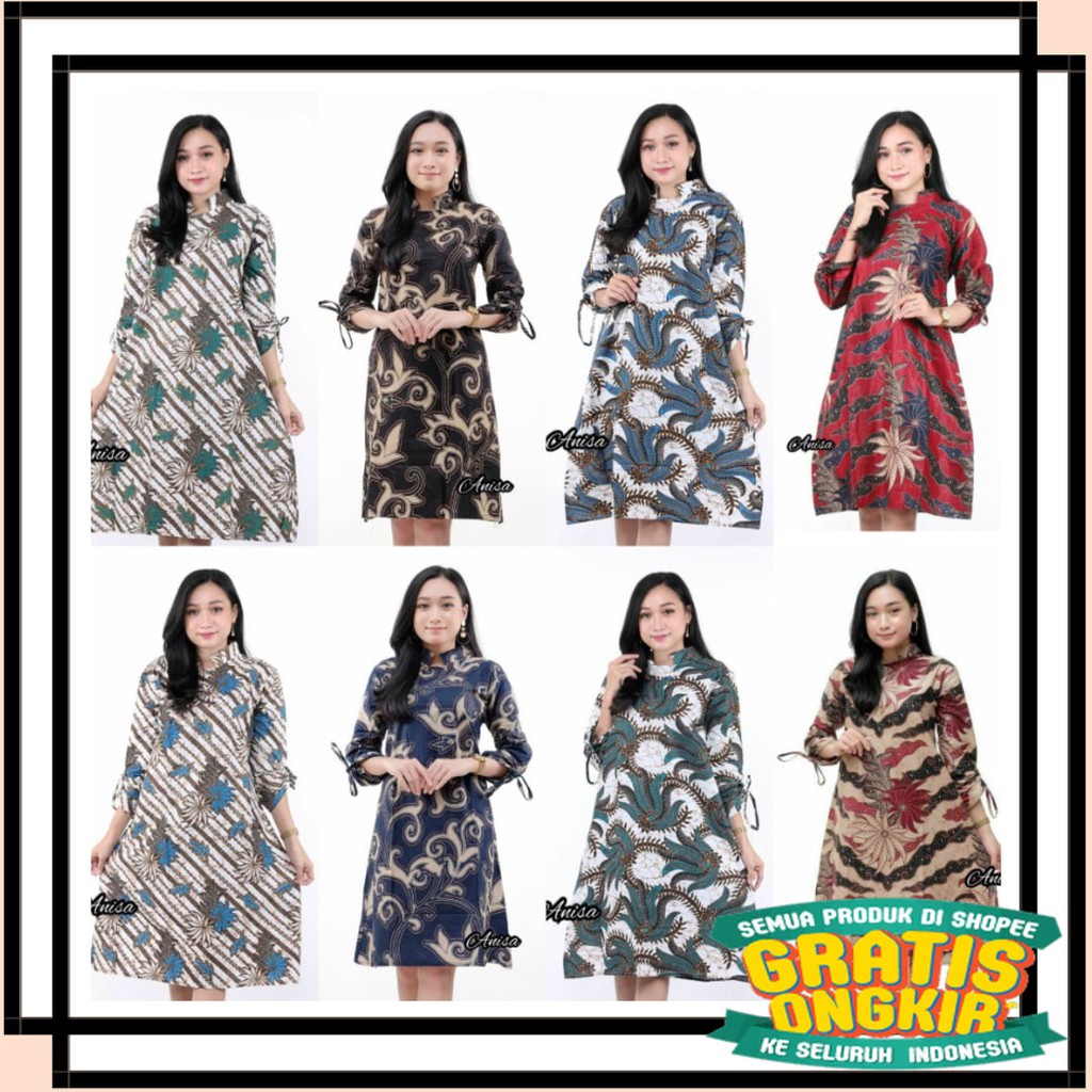 SOLO KERIS FULL BROKAT RUFFLE BENANG RAJA TENUN / BATIK KALONGAN | TUNIK BATIK PEKALONGAN SIZE M