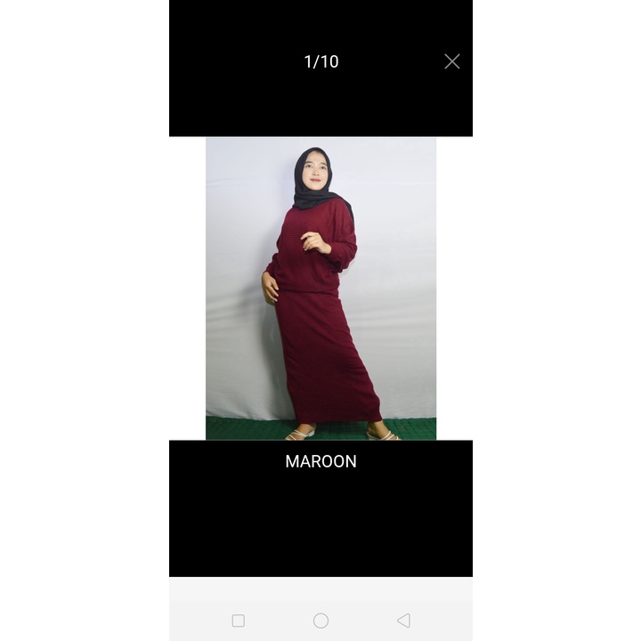 LASPERAL BATWING ONE SET / PAKAIAN WANITA SET RAJUT / SETELAN RAJUT SWEATER / PAKAIAN  2 IN 1 / BAJU SET WANITA VIRAL