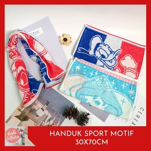 HANDUK SPORT IMPORT MOTIF KARTUN 30X70CM