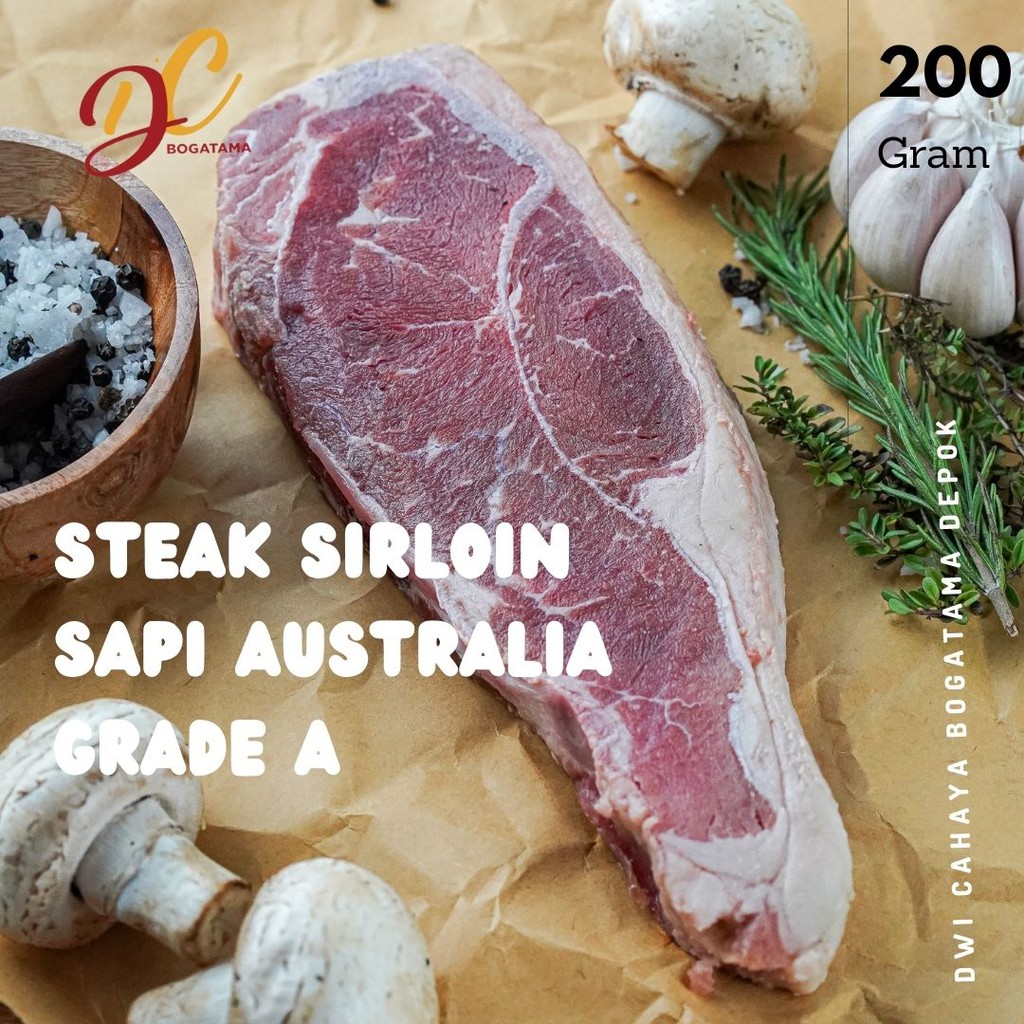 

Steak Sirloin Sapi Australia Grade A 200gr