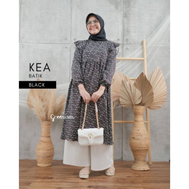 kea tunik batik greenism size m
