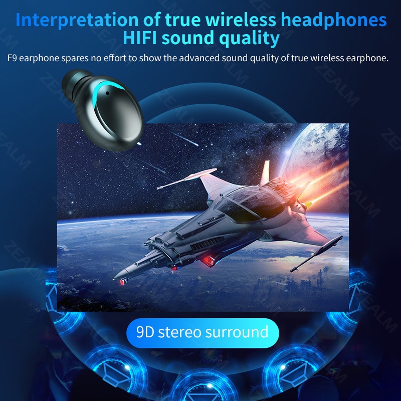 M90 Headset Bluetooth LED Display 2000mah Power Bank Headshet Bloetooth TWS with Mic HIFI Stereo Handset Water Proof Earbuds Wireless Earphone Bluetooth