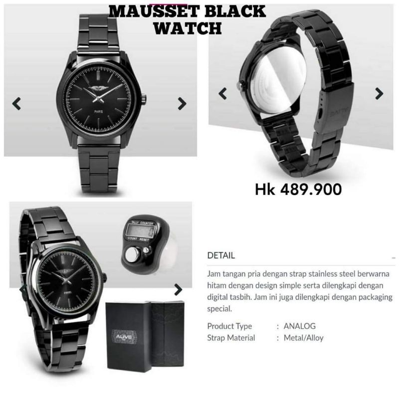 Jam Tangan Pria Jam Cowok Terbaru Original ALIVE Sophie Paris Free Digital Tasbih