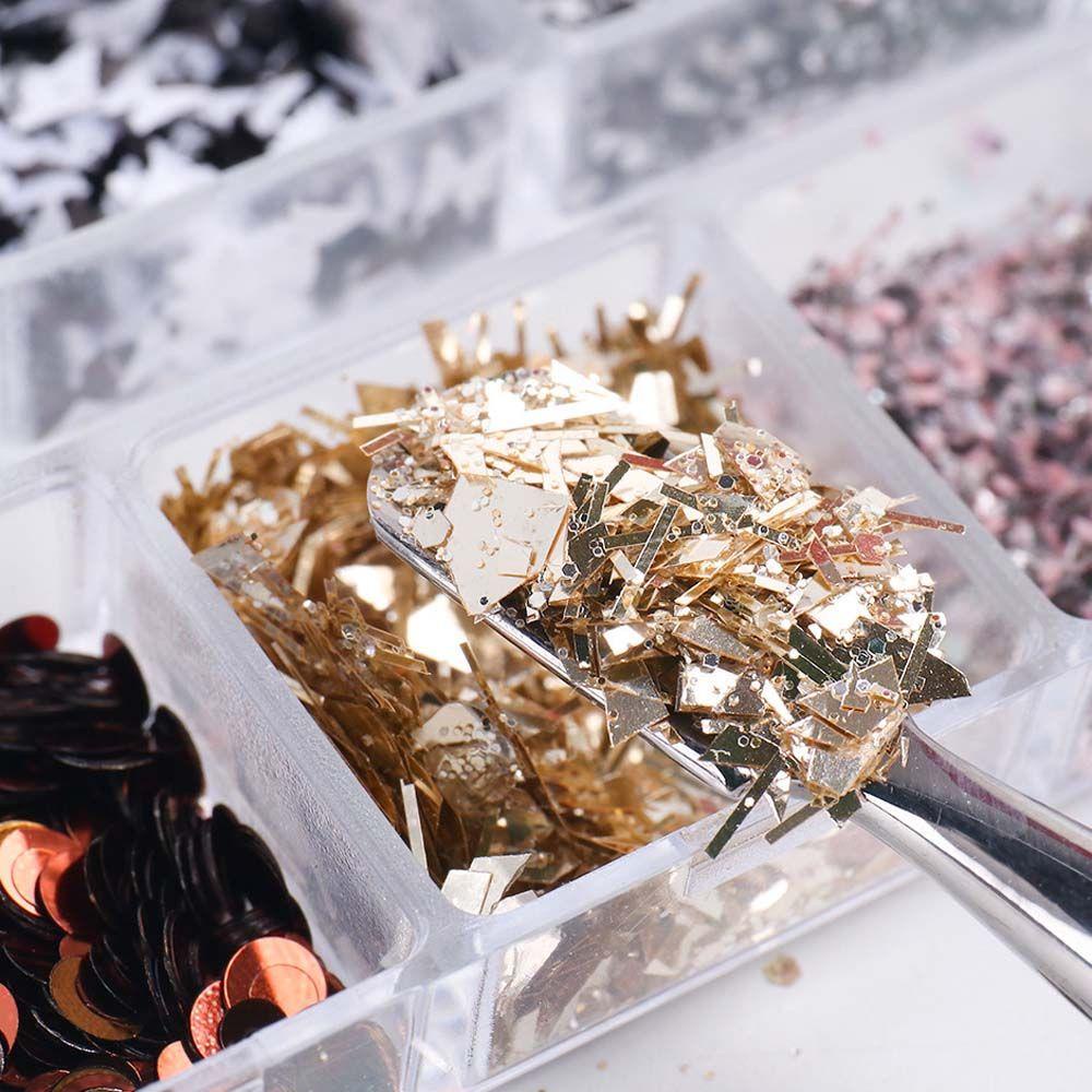 Mxbeauty 3D Stiker Kuku DIY Pesona Kuku Paillette Set Kupu-Kupu Hologram Nail Art Nail Art Ornamen Kuku Glitter Payet