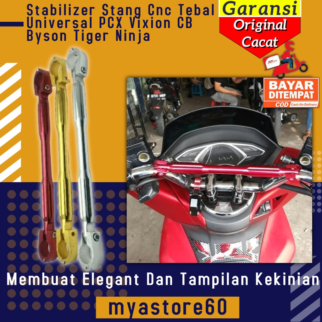 Stabilizer Stang Cnc Tebal Universal PCX Vixion CB Byson Tiger Ninja Beat Mio Vario Custom