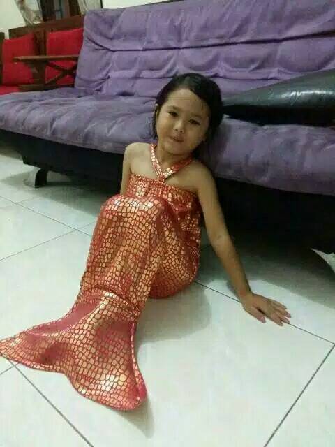 Mermaid PUTRI DUYUNG pakaian dress renang anak-anak cantik