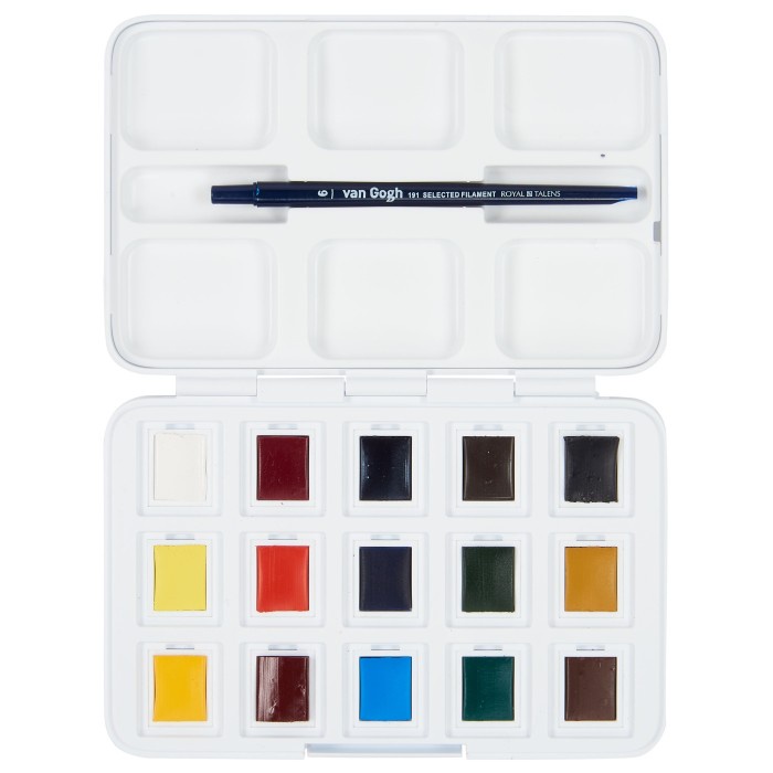 

Van Gogh Watercolor Pocket Box 12 Color + 3 Pans For Free