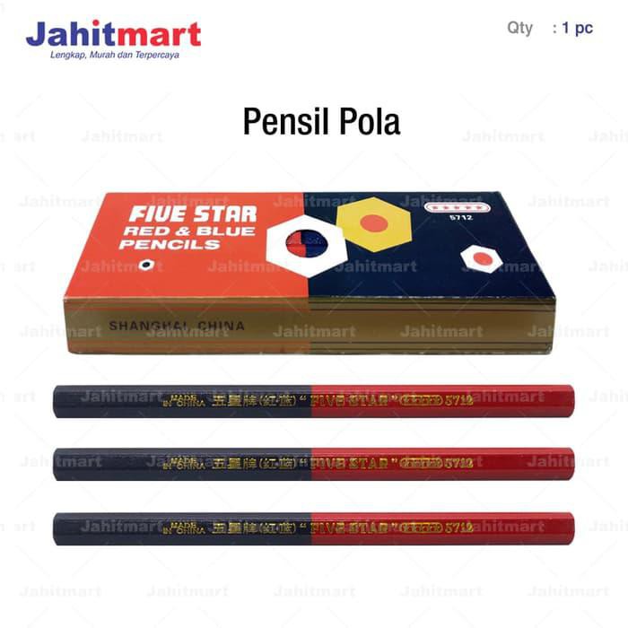 

Original Pensil Merah Biru Besar / Pensil Pola Merah Biru Besar