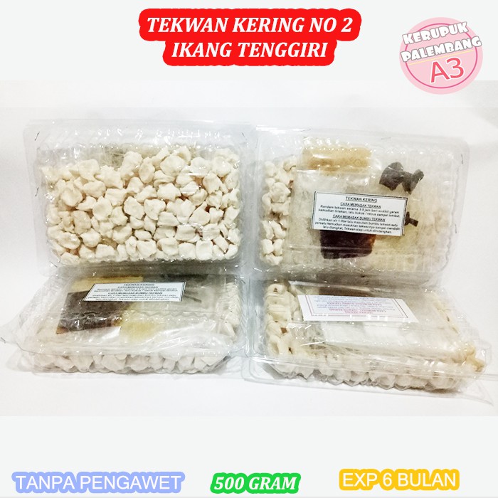 

TEKWAN KERING NO 2 IKAN TENGGIRI ASLI PALEMBANG 500GR