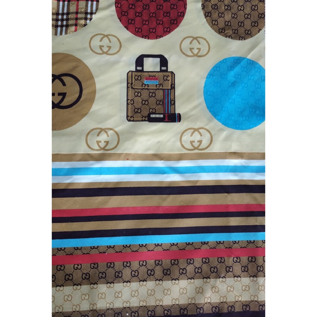 TERMURAH BAHAN KAIN TERLARIS KATUN MIKROTEX MOTIF GUCCI UTK SPREI GORDEN BEDCOVER  PER 0,5M DAN 1M