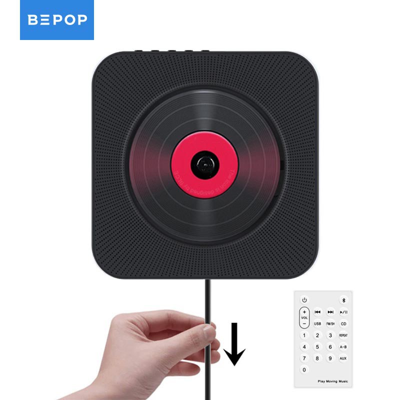 Bepop Portable Bluetooth CD Player Speaker Radio Mode Pull Switch KC