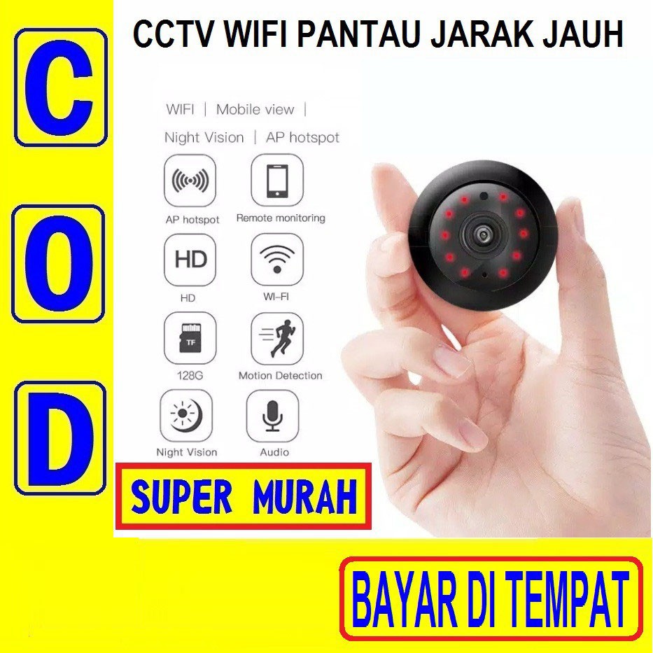 MAKASSAR: Kamera Cctv Mini Wifi Hd 1080p Pantau Jarak Jauh Menggunakan Hp IP CAMERA