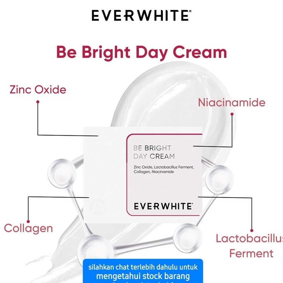 EVERWHITE DAY CREAM &amp; NIGHT CREAM KRIM WAJAH PELEMBAB 20GR SKINCARE