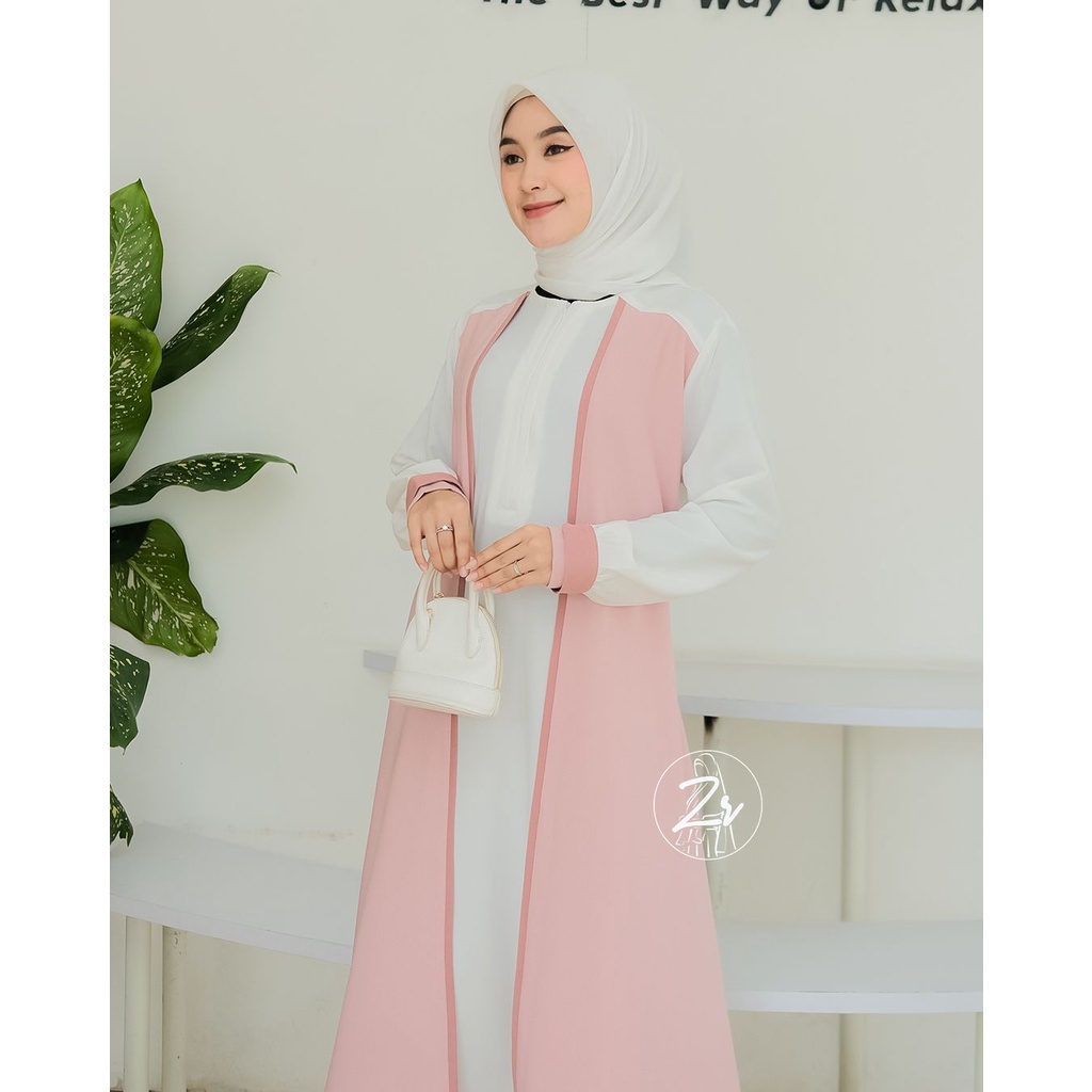 GAMIS SAFIRA &amp; ALIFA BY ZR modis model buka tutup itycrepe baju muslim muslimah fashion reseller dropshiper terbaru kondangan pesta pengajian mejlelis remaja