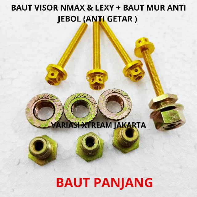 BAUT VISOR YAMAHA NMAX + baut anti jebol (anti getar)